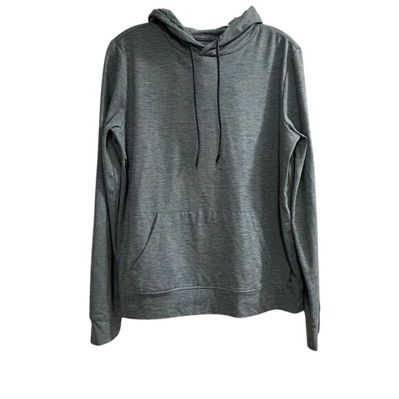 Bass Sweaters - Bass Women's M Blue Green Pullover Hoodie Lightweight Kangaroo Pocket